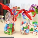 Assorted Christmas Erasers For Holiday 100 Pcs. Clear Red Bow Gift Box. Amazing Kids Students Gift Party Favor! Great Fun To Play With. By Mega Stationers  B074WGTPJ9